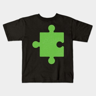 We "Click" - Green puzzle piece Kids T-Shirt